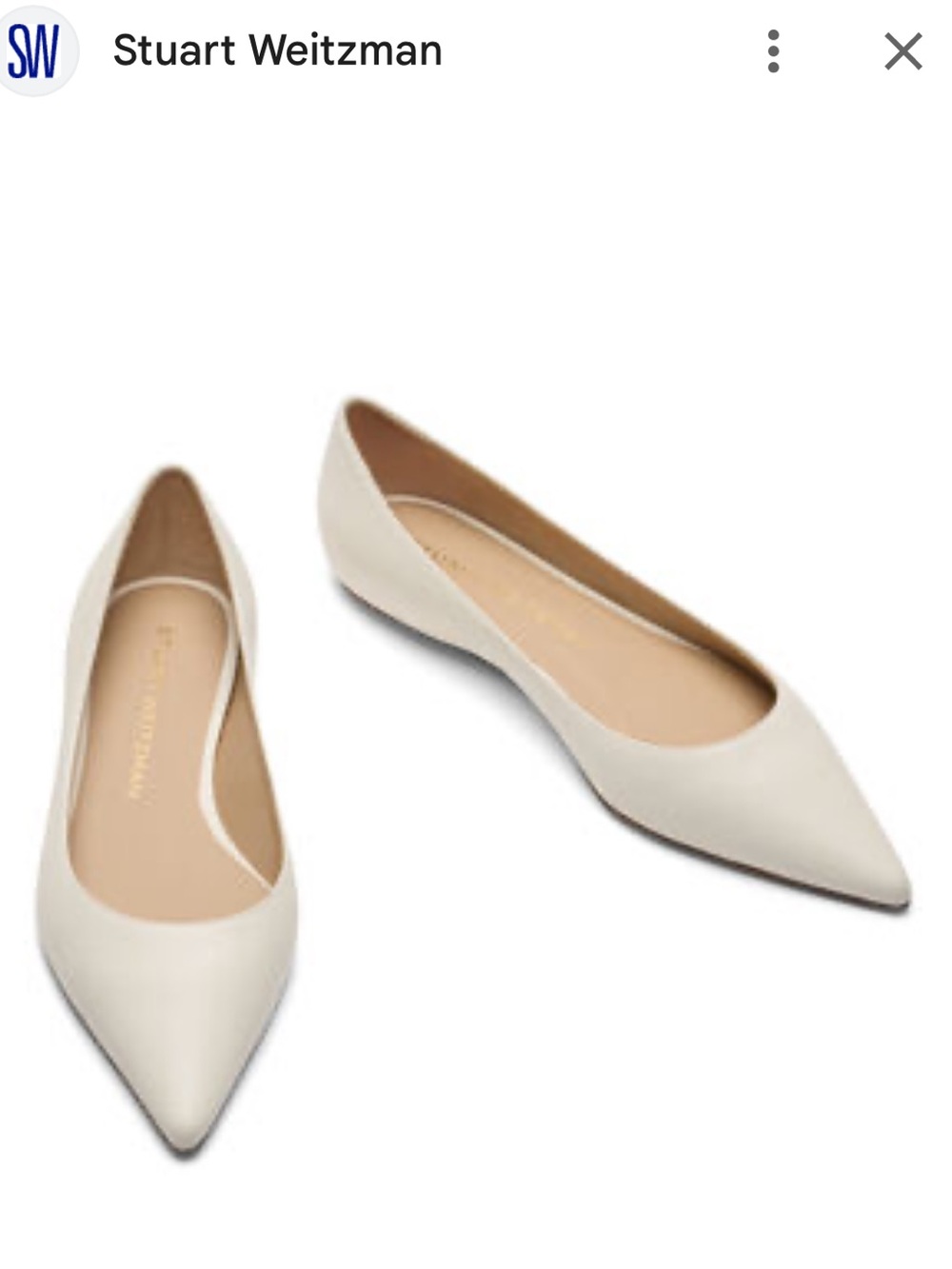 STUART WEITZMAN
Emilia Leather Ballerina Flats Seashell
Patent 7 
$395 like new